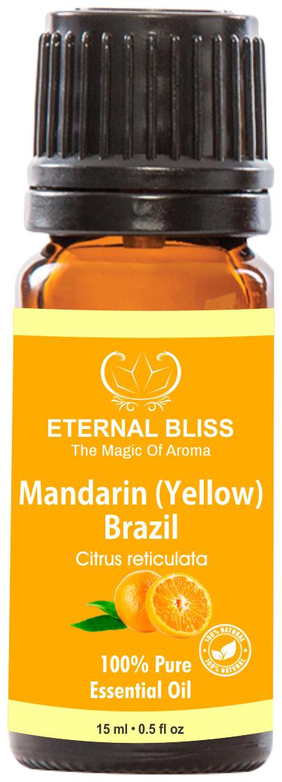 

Eternal Bliss Mandarin Essential Oil (Yellow) Brazil - Pure Natural Undiluted For Skin Care Hair Care(15 ml)