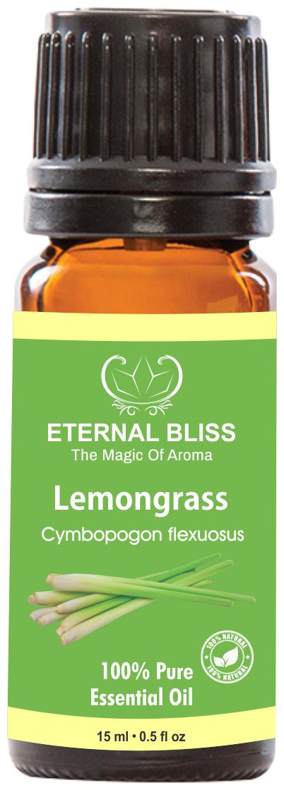 

Eternal Bliss Lemongrass Essential Oil - Pure Natural Undiluted For Skin Care Hair Care(15 ml)