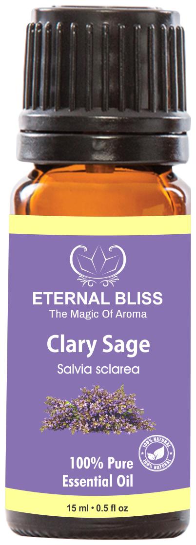 

Eternal Bliss Clary Sage Essential Oil China - Pure Natural Undiluted For Skin Care Hair Care(15 ml)