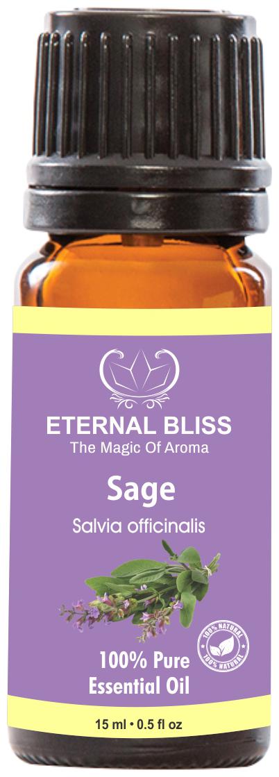 

Eternal Bliss Sage Essential Oil - Pure Natural Undiluted For Skin Care Hair Care(15 ml)