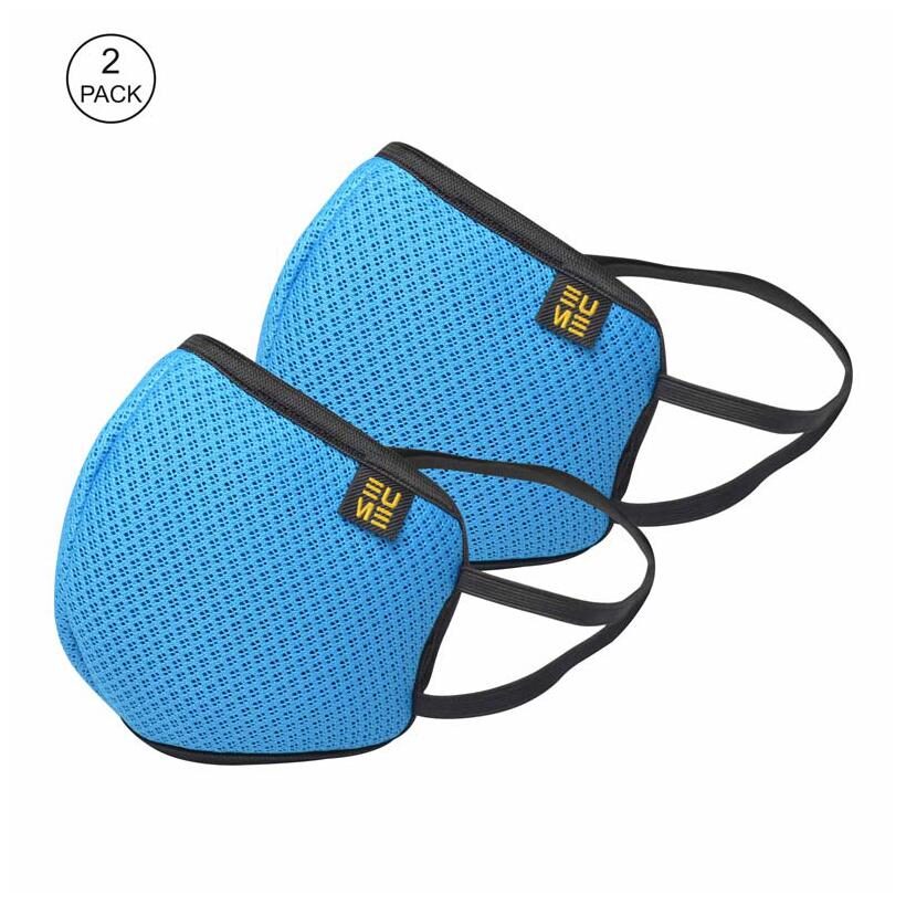 

EUME Protect 95 Face Mask Washable - Reusable Anti Dust with 4 Layered Ply Protected Mask for Men and Women in Blue (Pack of 2)