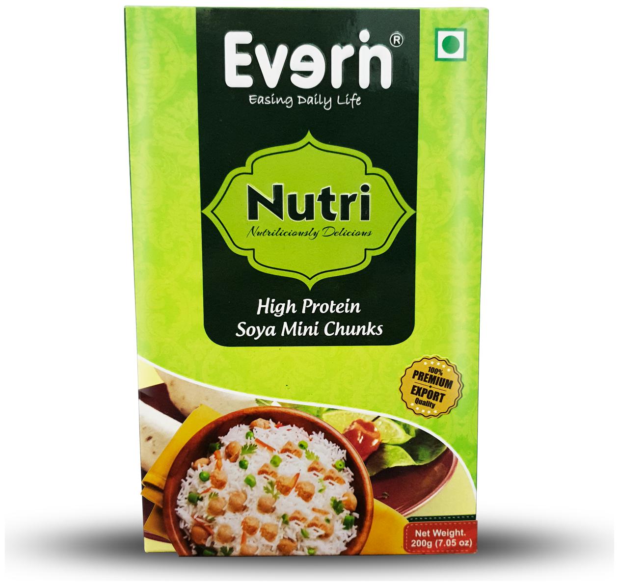 

Everin Nutri High Protein and Healthy Soya Mini Chunks Combo 200g (Pack of 6)