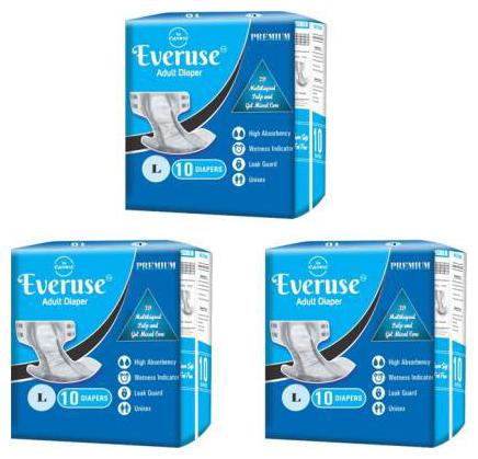 

Everuse Adult Diaper Large (Pack of 3)