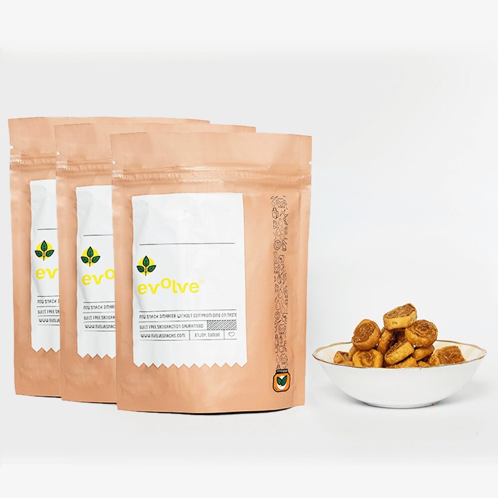 

Evolve Snacks Baked Bhakarwadi 100 g Pack of 3