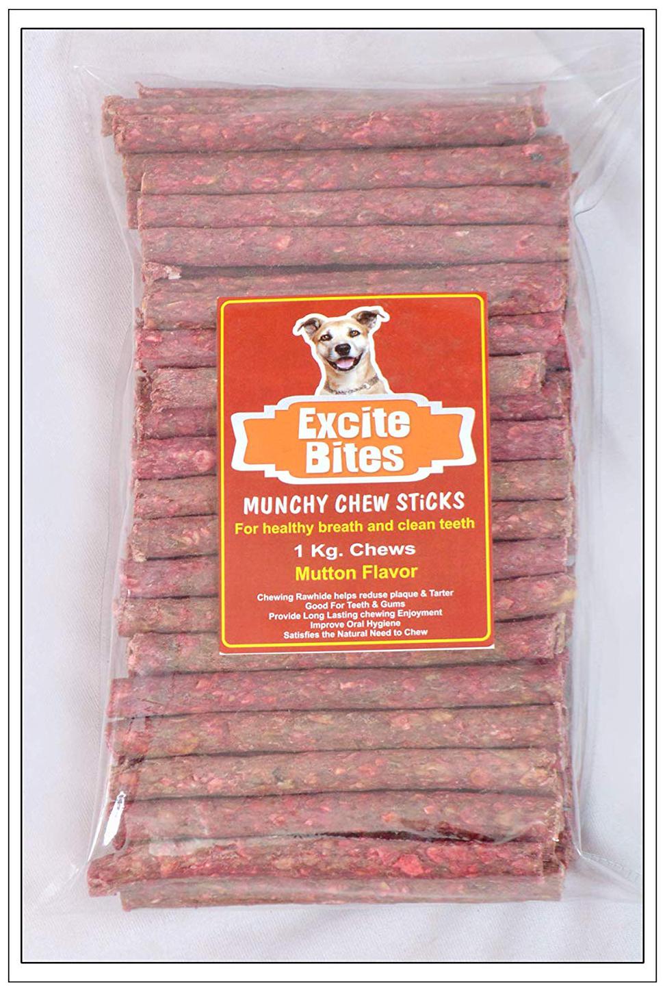 

Excite Bites Mutton Flavor Munchy Sticks - 1 kg Dog Chew Sticks