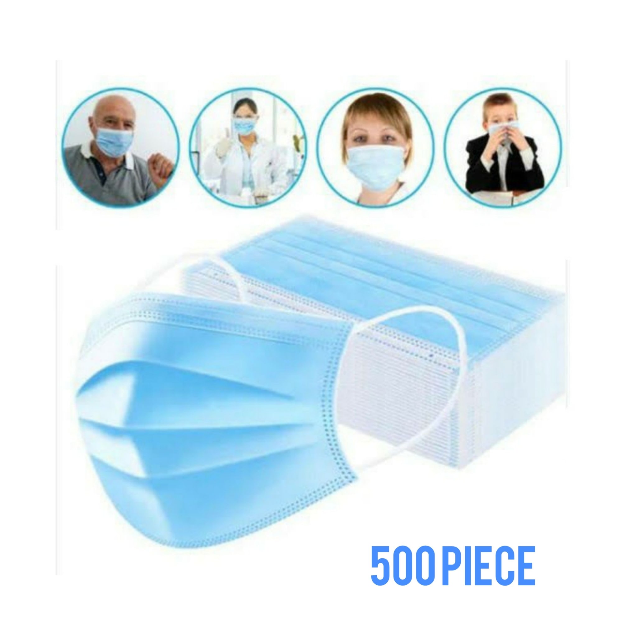 

Extra Bass 3 Ply Disposable surgical Face Mask ( Pack of 500 )