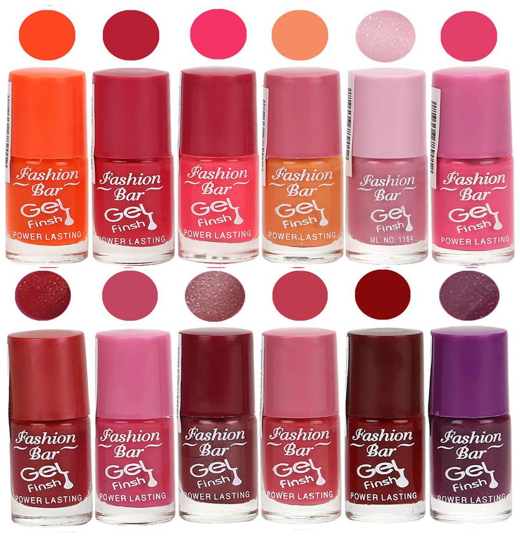 

Fashion Bar Nail polish (Orange Deep Pink Neon Pink Peach Light Purple Rani Light Pink Gajri Light Pink Light Purple Pink Brick Red Purple)