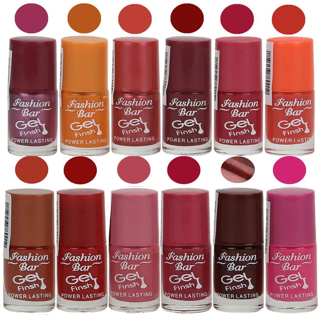 

Fashion Bar Nail polish (Shiny Purple Peaches Orange Shimmer Red Maroon Deep Pink Orange Brown Red Pink Deep Pink Dark Brown Rani Pink )