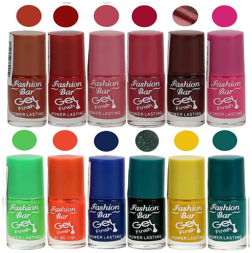 

Fashion Bar Nail polish (Brown Red Pink Deep Pink Dark Brown Rani Pink Light Green Neon Orange Blue Glitter Green Yellow Green)