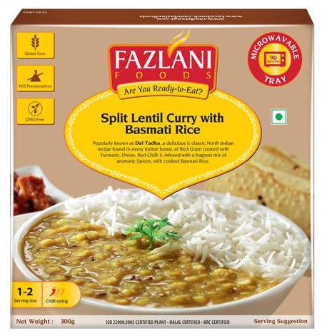 

Fazlani Foods Split Lentil Curry-Basmati Rice 300 g