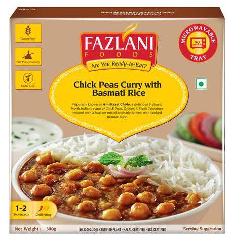 

Fazlani Foods Chick Peas Curry-Basmati Rice 300 g