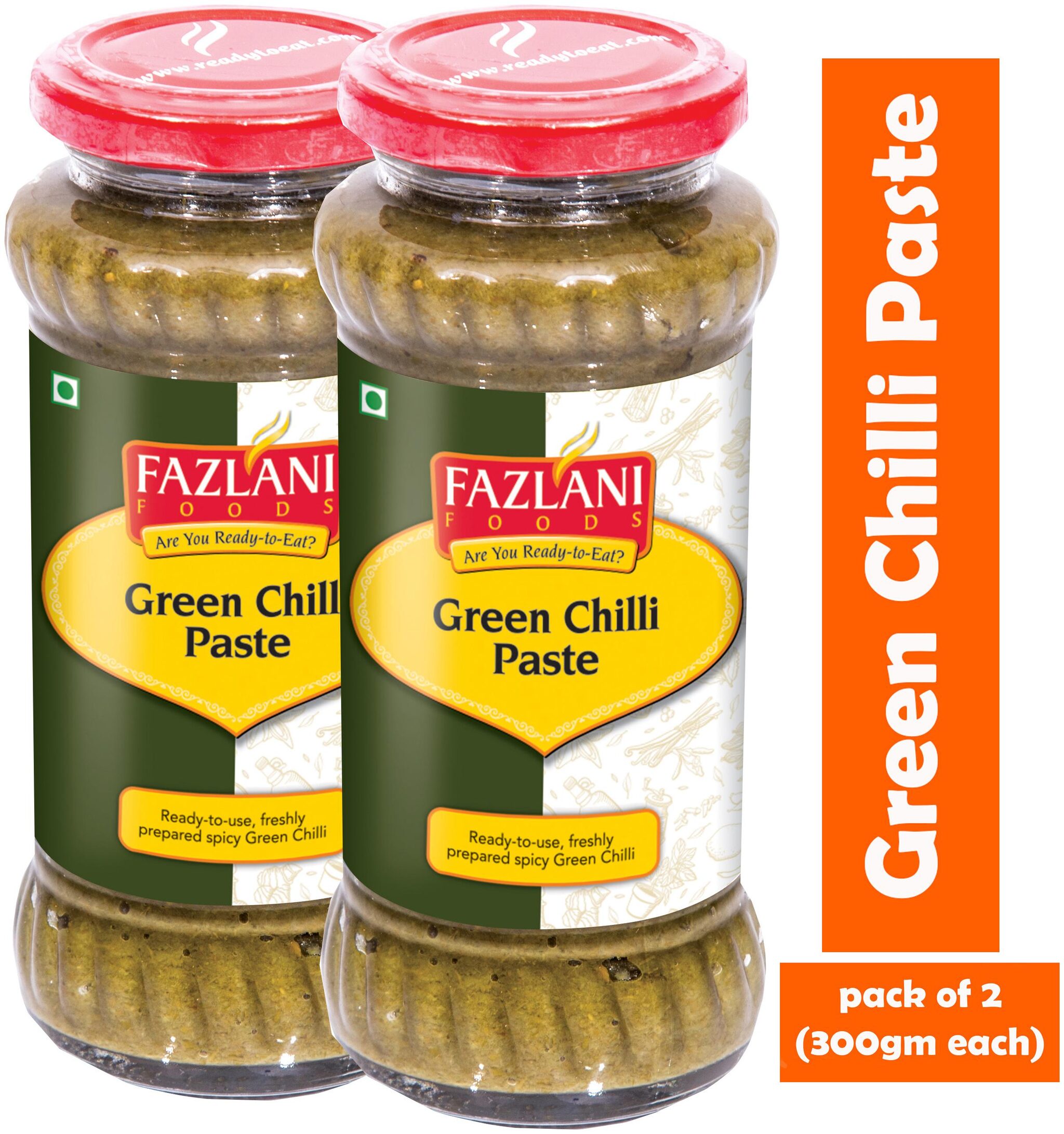 

FAZLANI FOODS Green Chilli Paste (Pack of 2) (300g each)