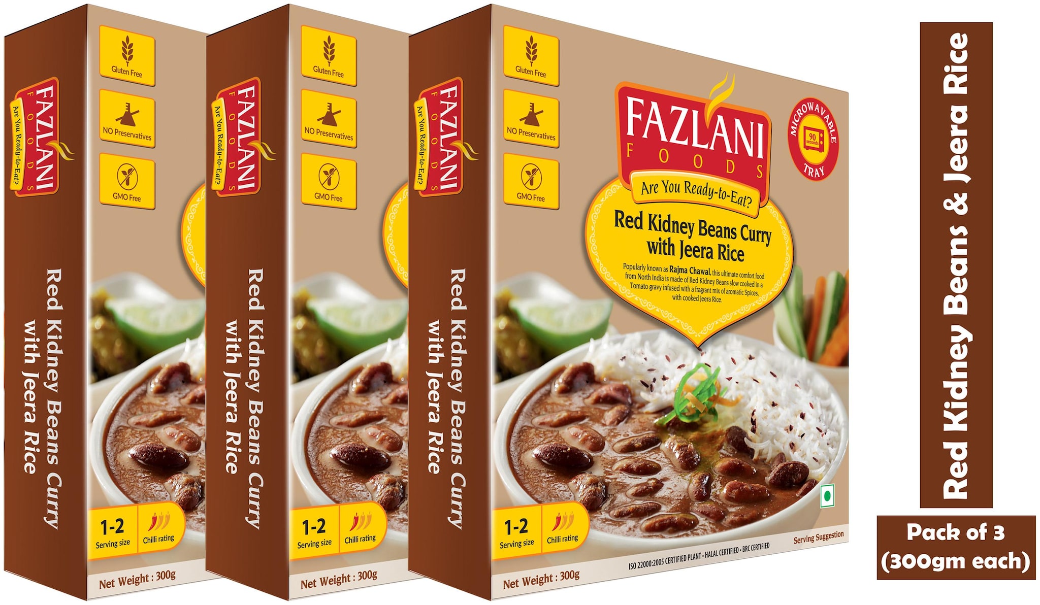 

Fazlani Foods Ready to Eat Red Kidney Beans with Jeera Rice (300 g) Pack of 3