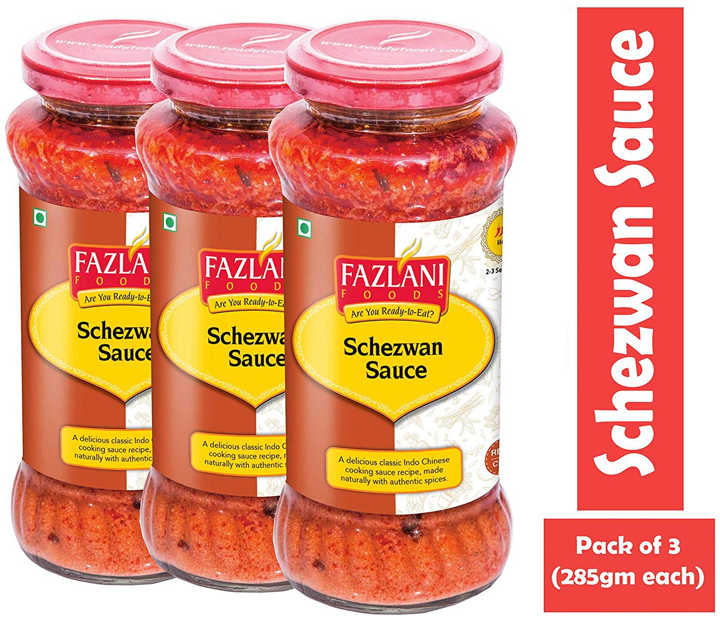 

fazlani foods Ready to Eat Schezwan Sauce(Pack of 3 285g each)