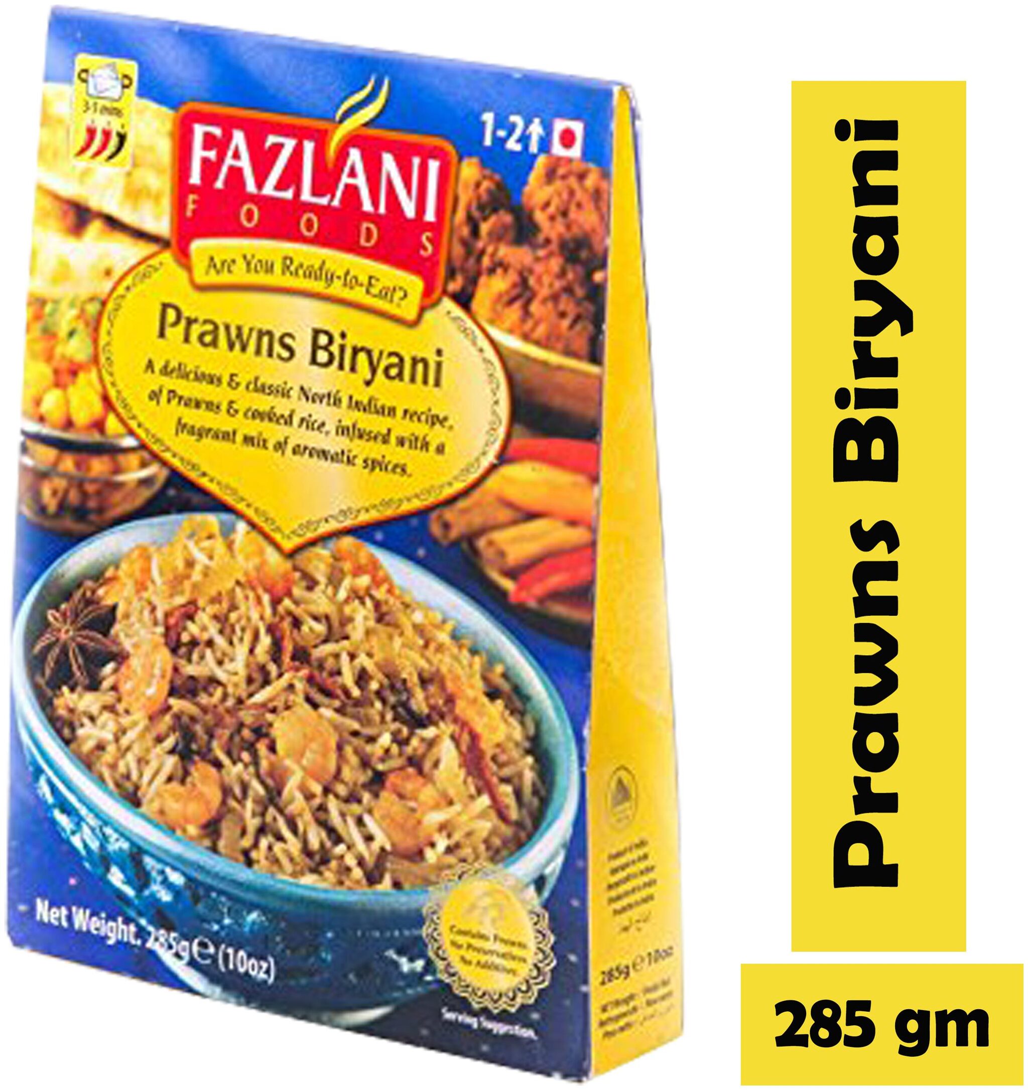 

Fazlani Foods Ready To Eat Prawns Biryani (Pack Of 1 285g)
