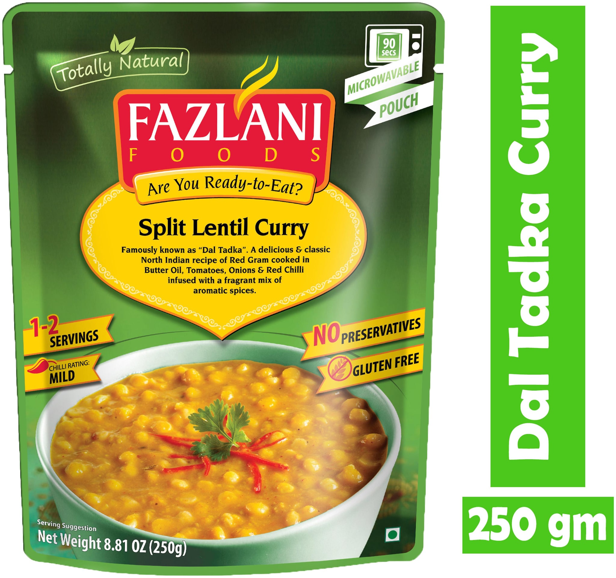 

Fazlani Foods Ready To Eat Dal Tadka (Spiced Yellow Lentils) Curry (Pack Of 1 250g)