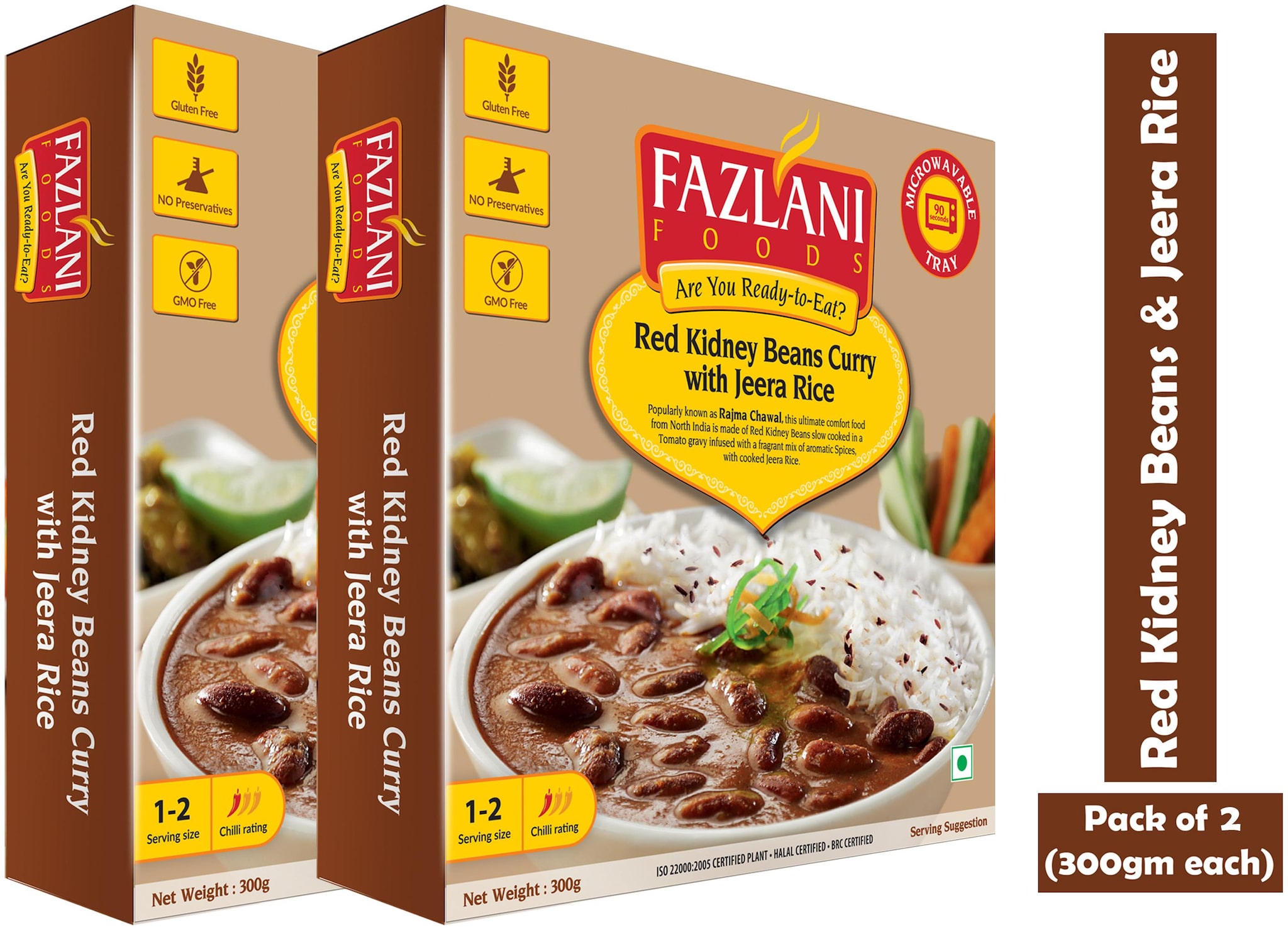 

Fazlani Foods Ready to Eat Red Kidney Beans with Jeera Rice (300 g) Pack of 2