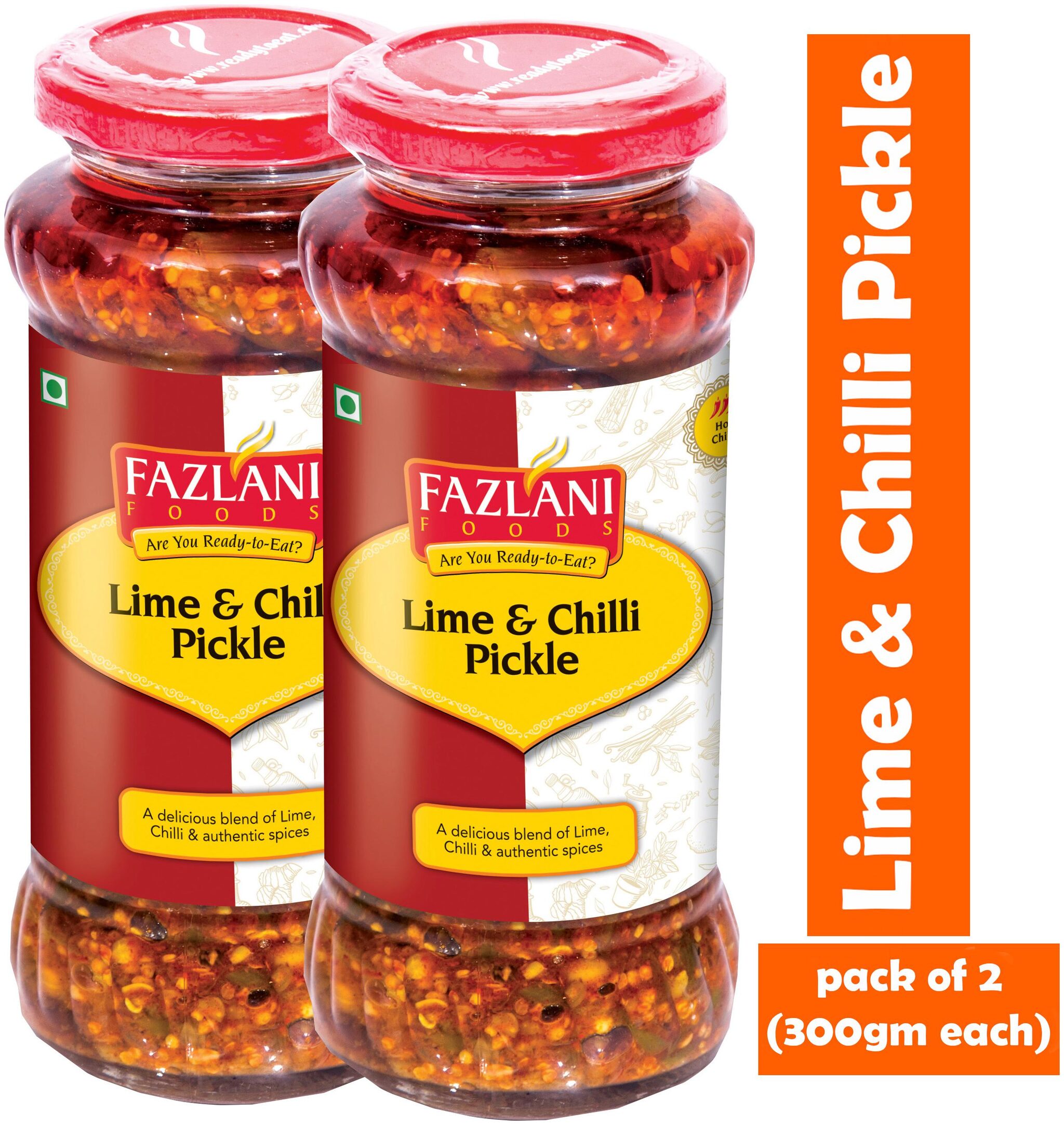 

FAZLANI FOODS Lime Chilli Pickle (Pack of 2) (300g each)
