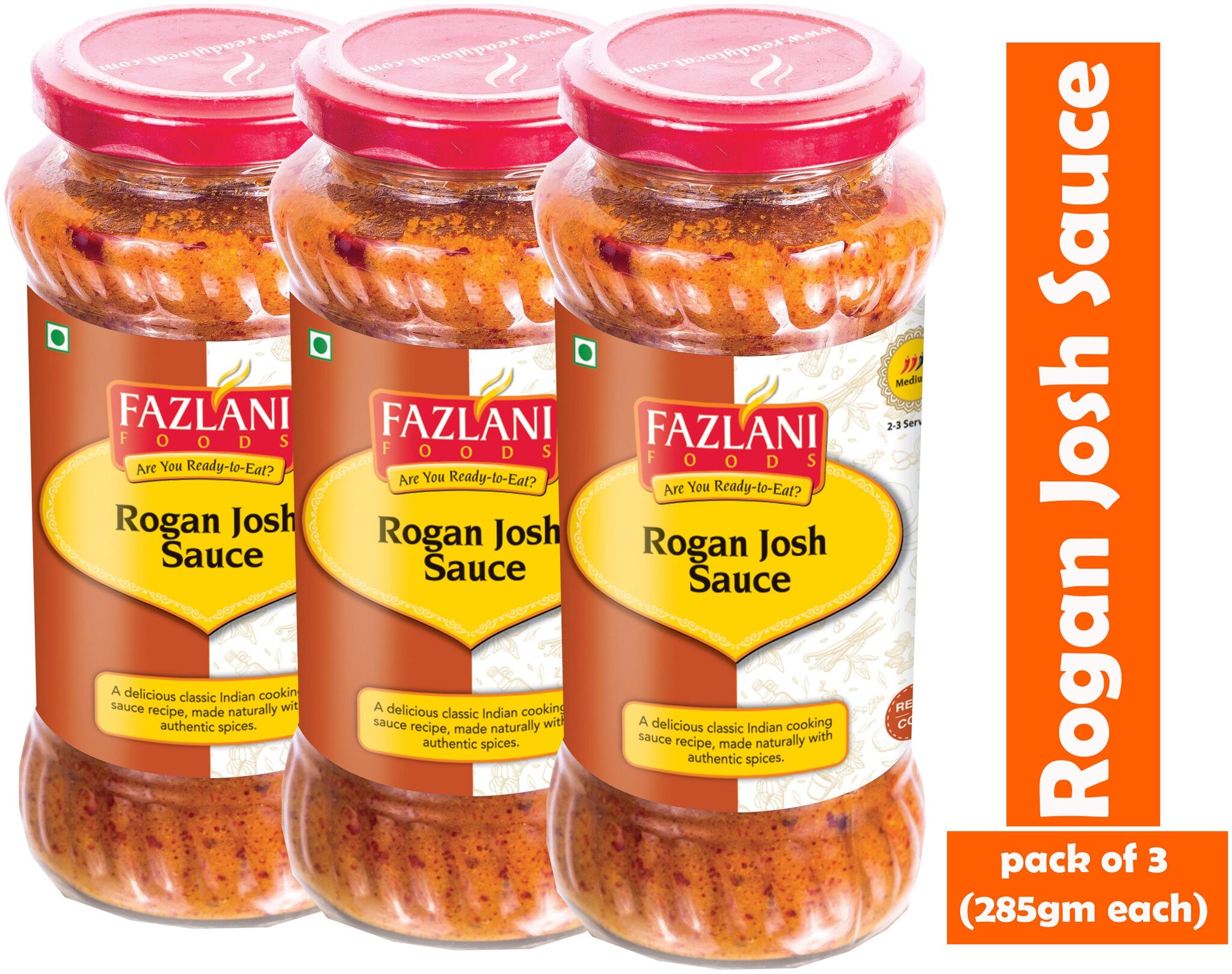 

FAZLANI FOODS Rogan Josh Sauce (Pack of 3) (285g each)