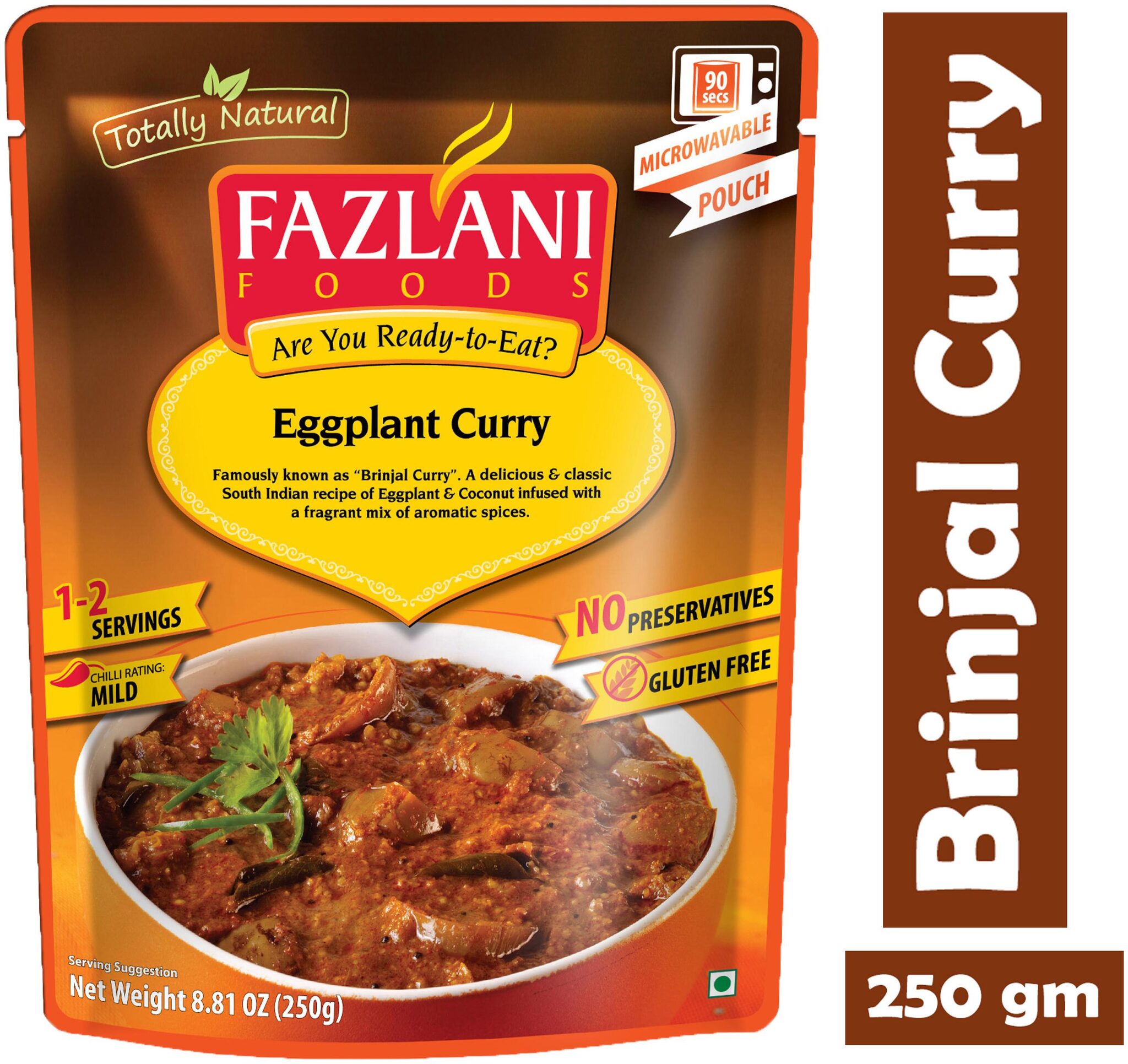 

Fazlani Foods Ready To Eat Brinjal (Eggplant) Curry (Pack Of 1 250g)
