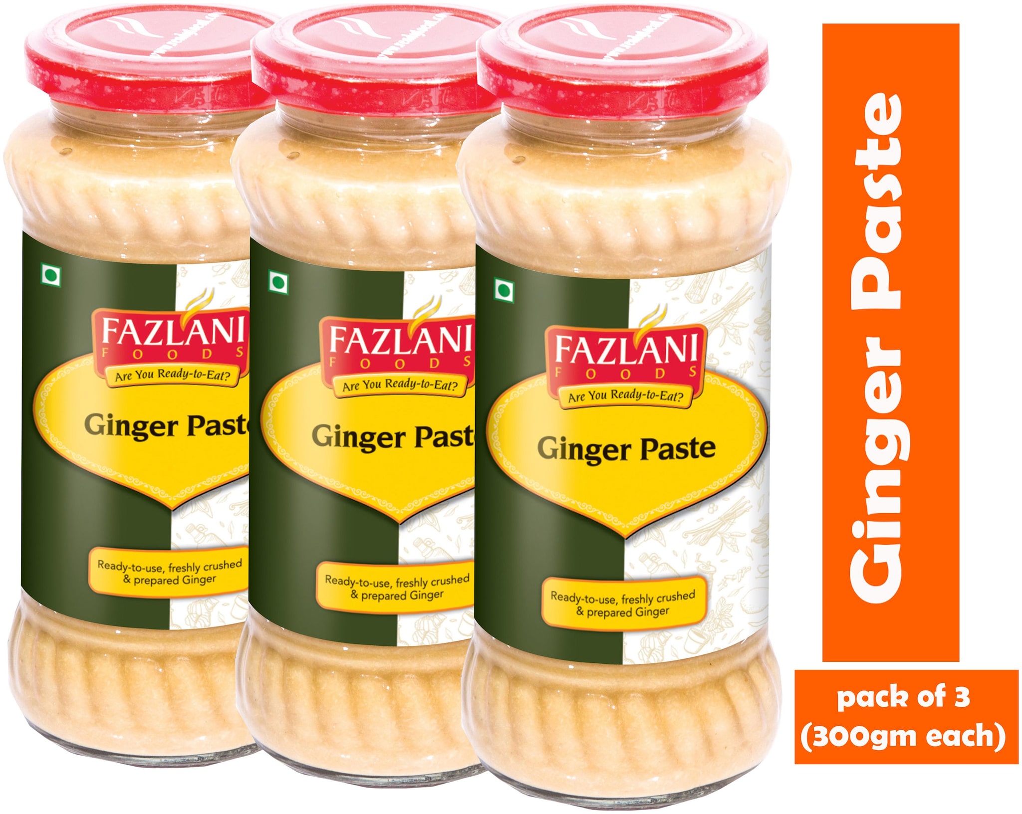 

FAZLANI FOODS Ginger Paste (Pack of 3) (300g each)