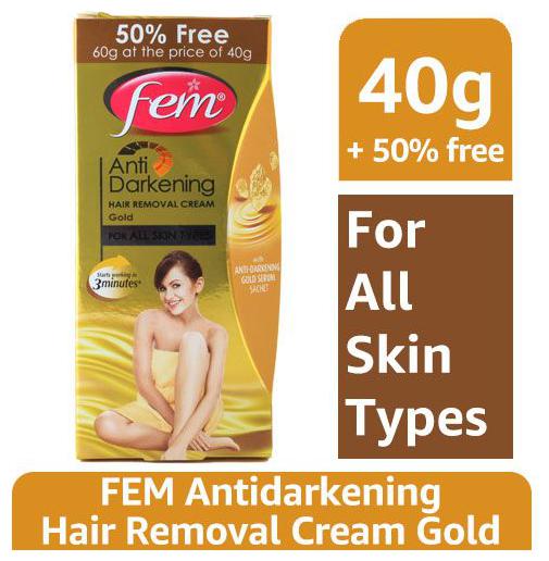 

Fem Anti-Darkening Hair Removing Cream - Gold 40 g(50 Free)