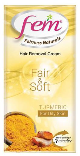 

Fem Fairness Naturals Hair Removal Cream Fair Soft Turmeric - Oily Skin 25 g