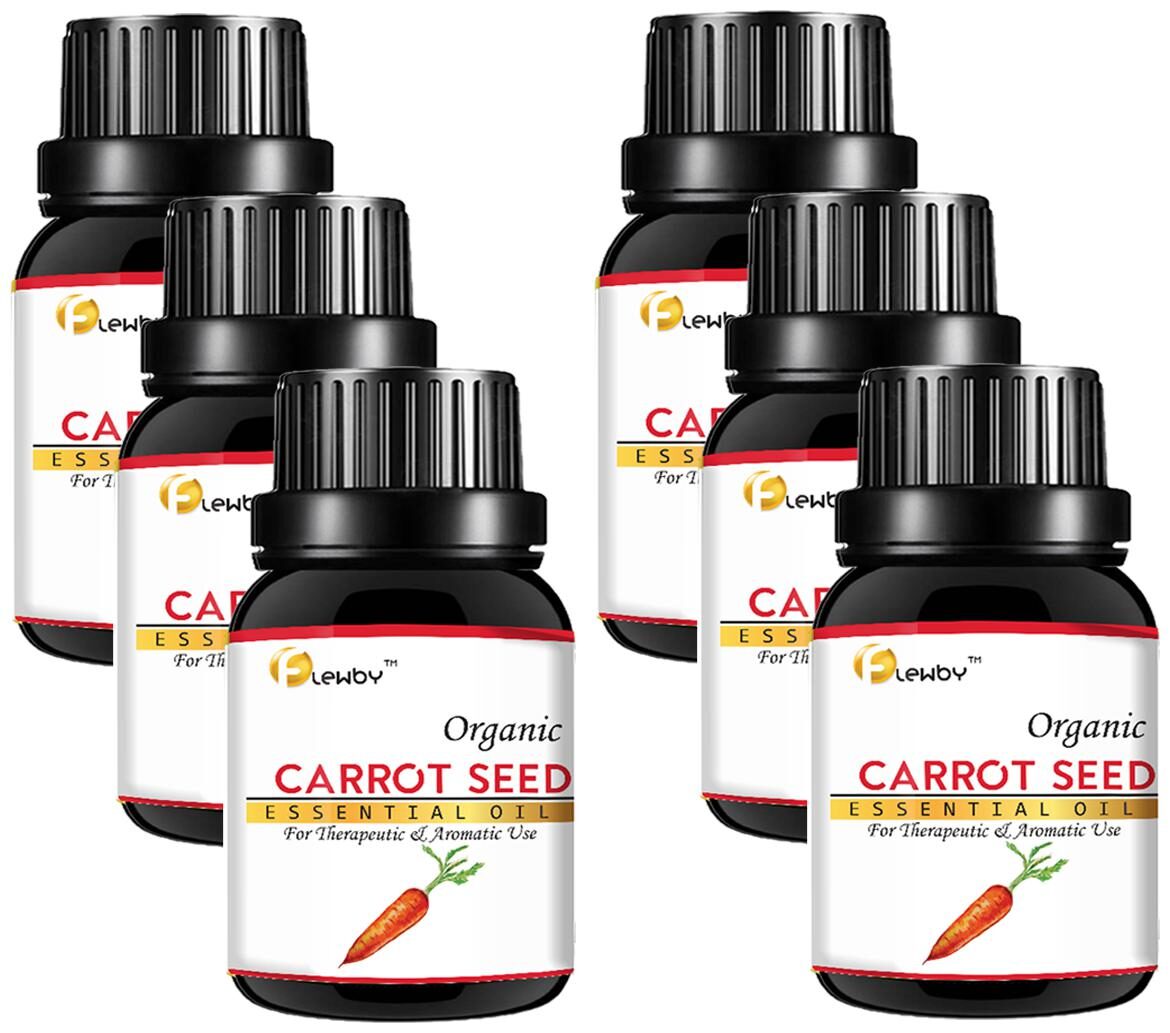 

Flewby carrot seed oil for skin care hair growth 10ml (Pack of 6)