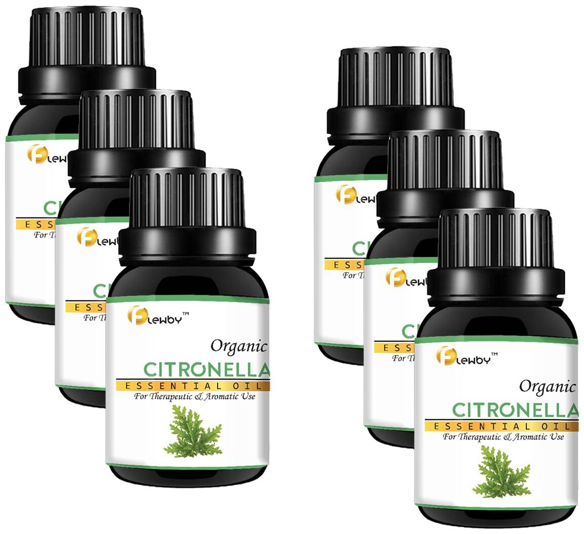 

Flewby Citronella Essential Oil Pure and Natural 30 ml (Pack of 6)
