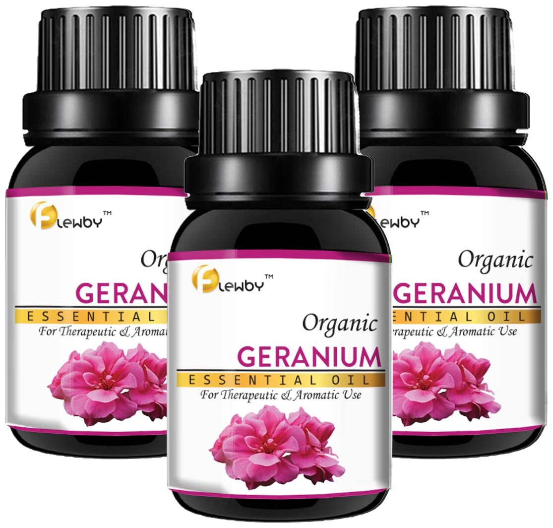

Flewby Pure Geranium Essential Oil 25 ml Pack of 3