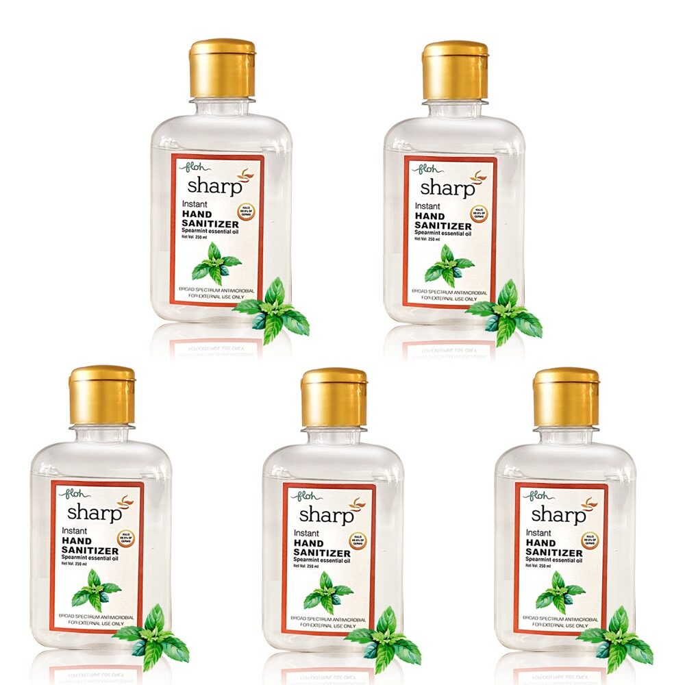 

FLOH Sharp Instant Hand Sanitizer Gel With 70 Alcohol Based Hand Sanitizer 250ml (Pack of 5)