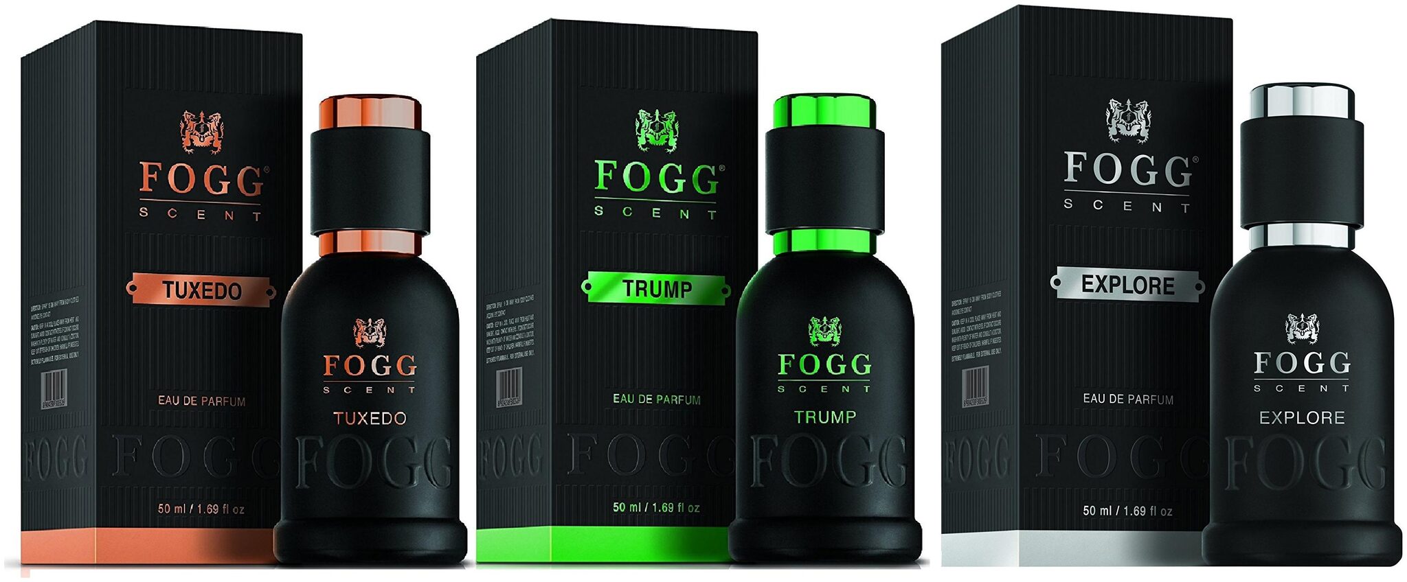 

Fogg Scent Tuxedo 50ml Trump 50ml Explore 50ml (Pack of 3)