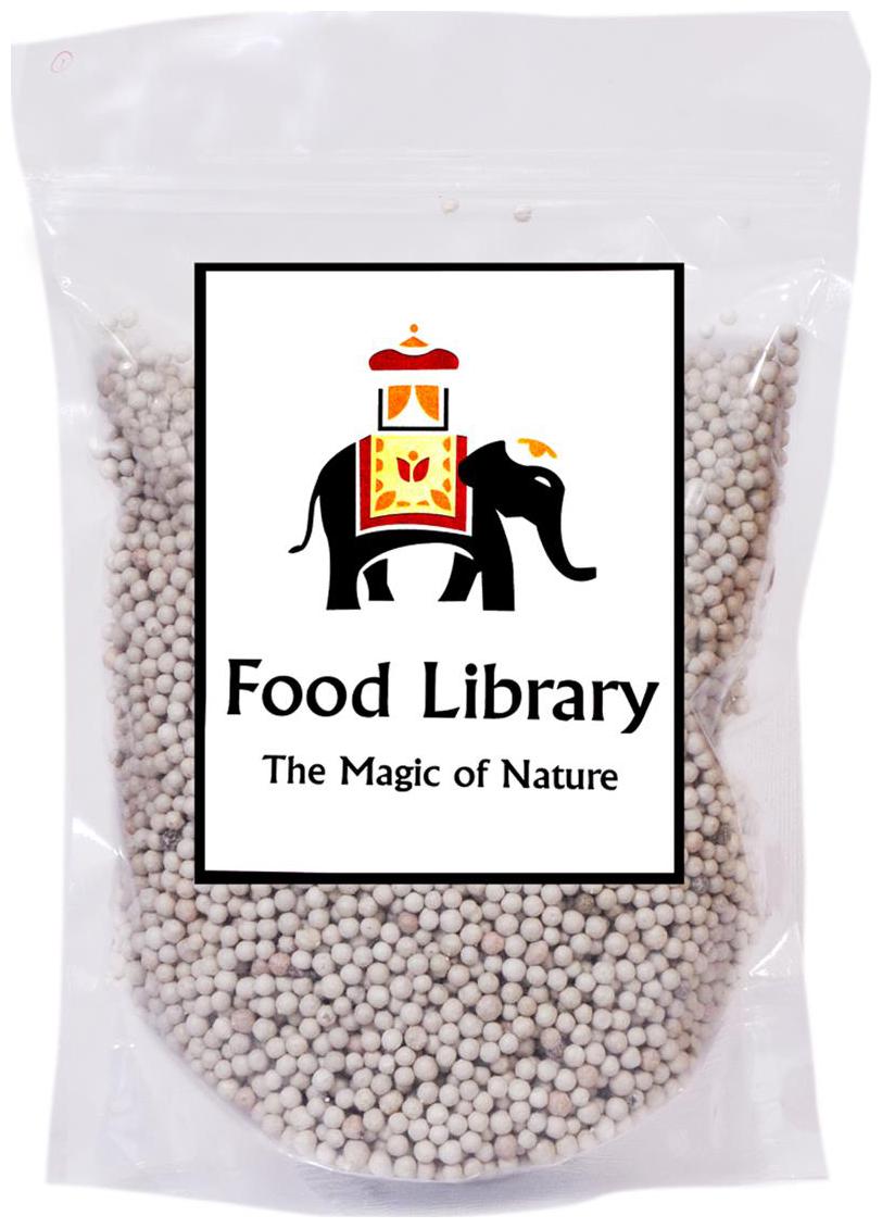 

Food Library White Pepper Corn ( Sabut Safed Mirch ) (200g)