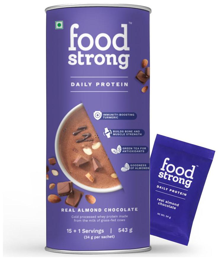 

Food strong Daily Protein Real Almond Chocolate 16 servings