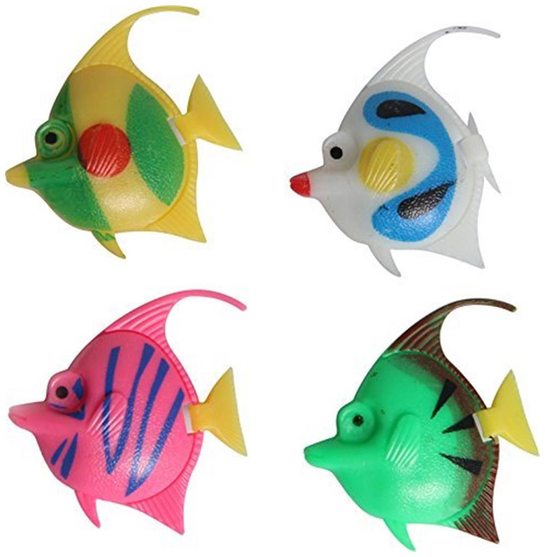 

Foodie Puppies Artificial Plastic Fish Ornament For Fish Aquarium (Set Of 5 Fishes) Color May Vary