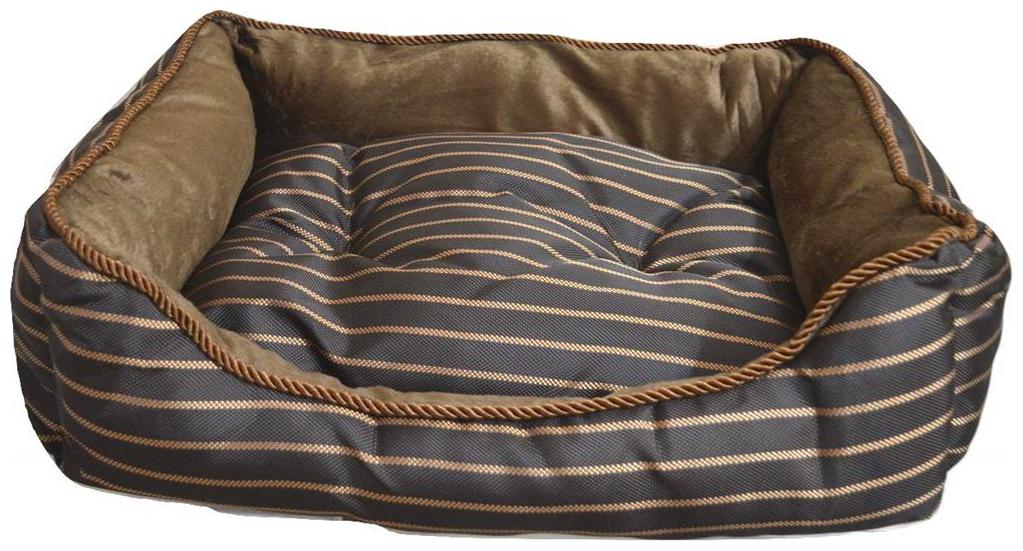 

Foodie Puppies Soft Light Weight Designer Luxurious Bed For Dogs Cats (Stripe Brown Large)