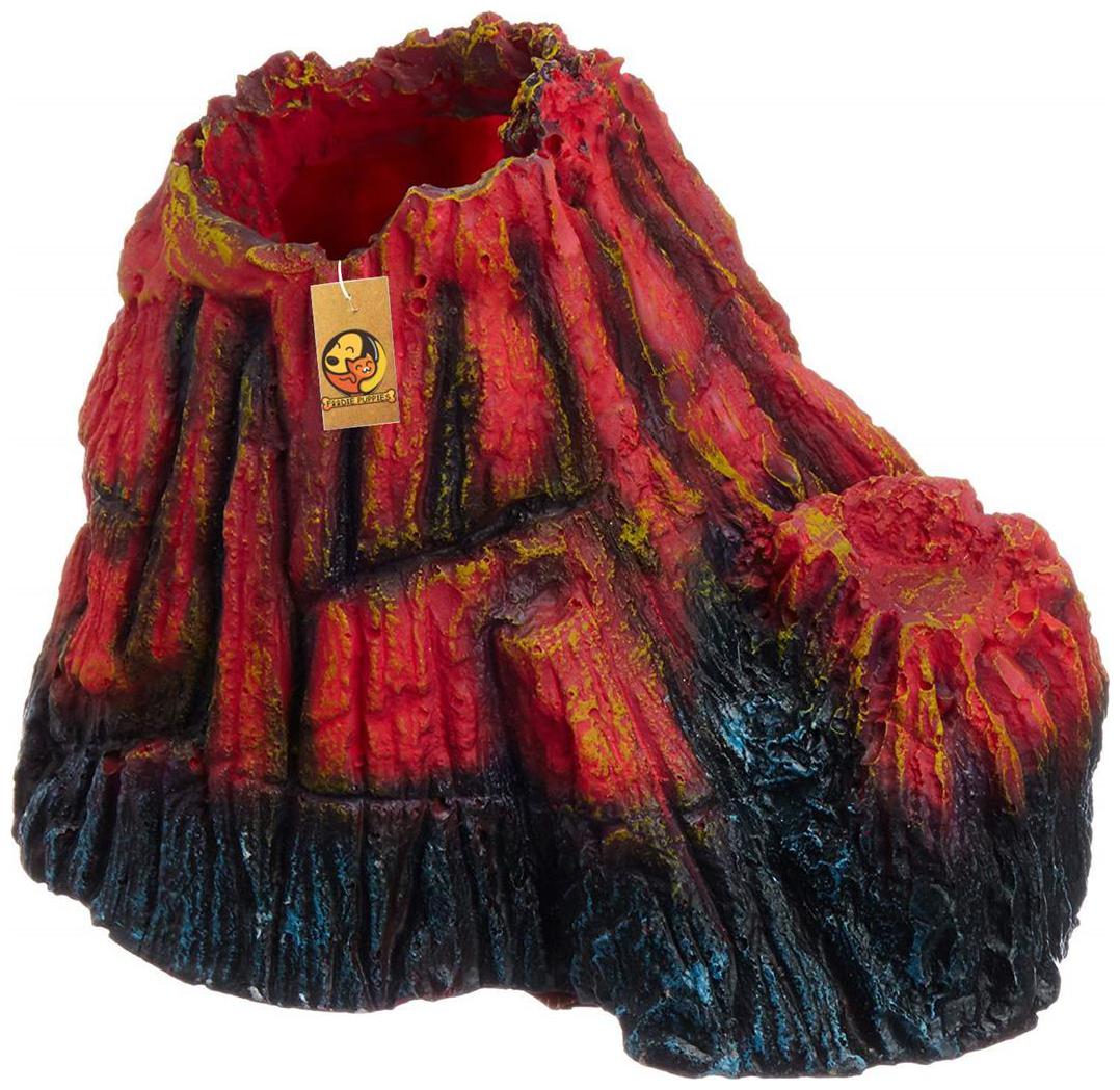 

Foodie Puppies Aquarium Decorative Led Volcano Submersible Light With Air Stone
