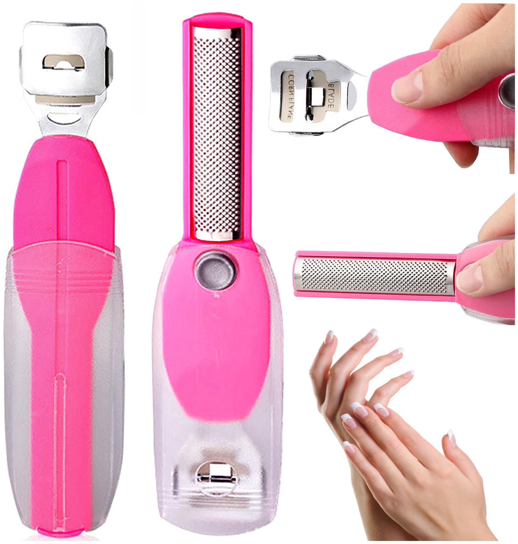 

Foot File Callus Shaver 2 in 1 for Removing Hard Dead Cracked Skin Kit Pedicure KIT Set With Foot Rasp Cuticle Trimmer Nail Clipper for Feet Cracked Heels Rough Dry Skin Removers