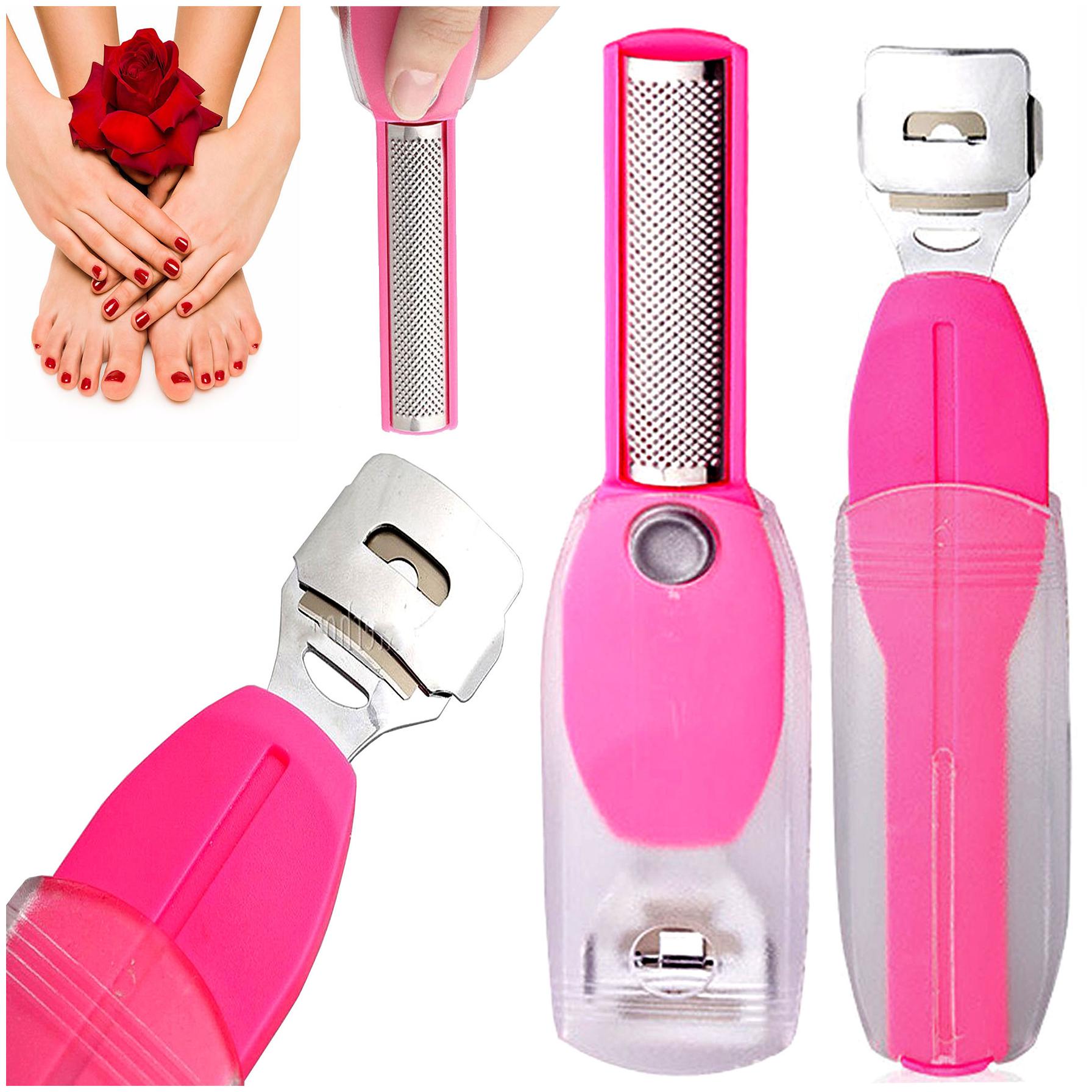 

Foot File Callus Shaver 2 in 1 for Removing Hard Dead Cracked Skin Kit Pedicure KIT Set With Foot Rasp Cuticle Trimmer Nail Clipper for Feet Cracked Heels Rough Dry Skin Removers