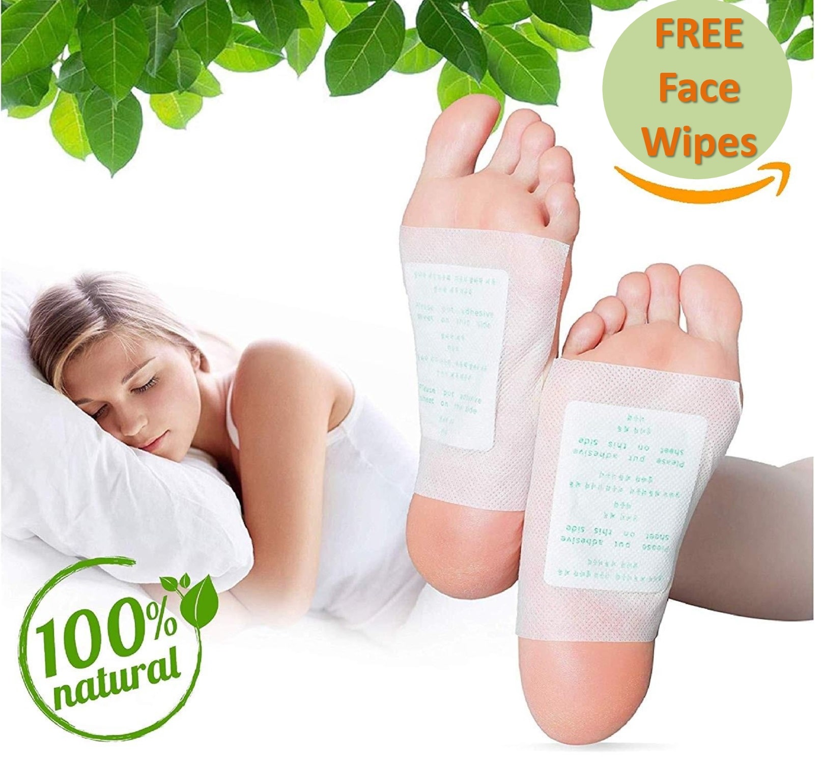 

Foot Pads for Stress Relief Sleep - Remove Toxins Rest and Pain Free Premium Organic Adhesive Foot Patches (Pack of 1 For 5 Day)