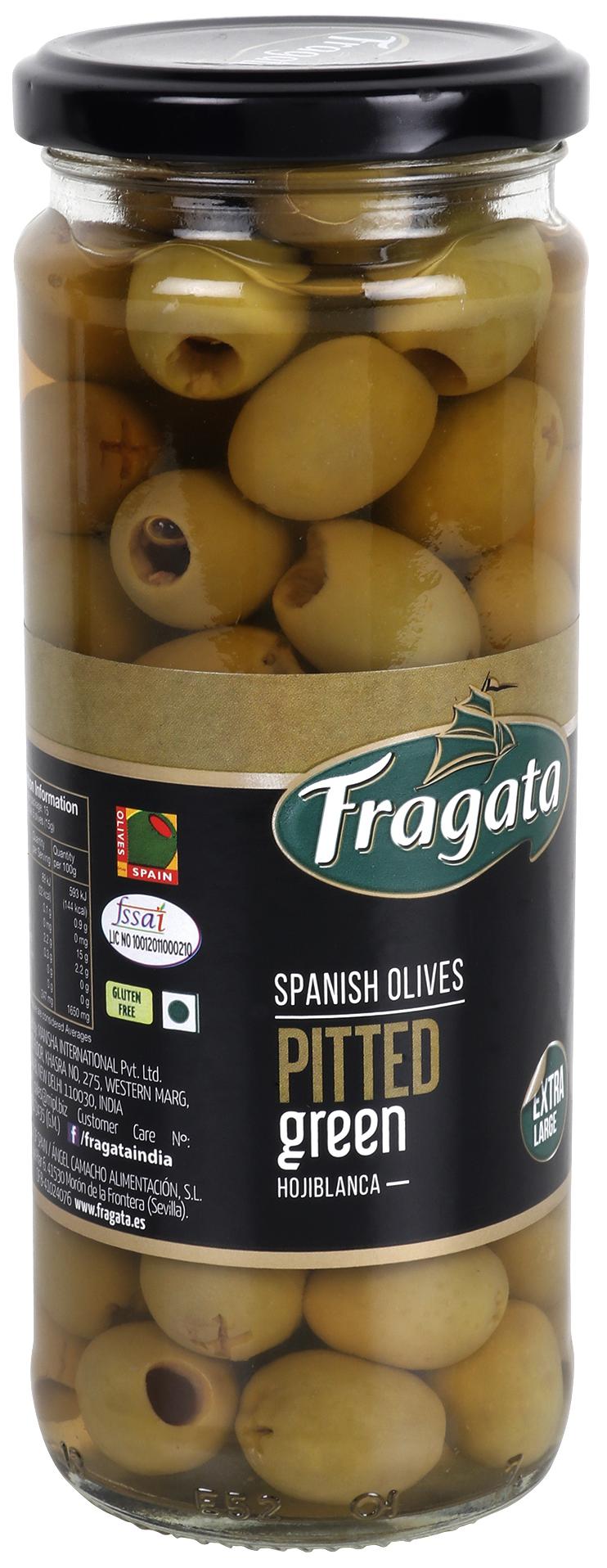

Fragata Pitted Green Olives 440g (Ideal for Pizzas and Salads)(Pack of 1)
