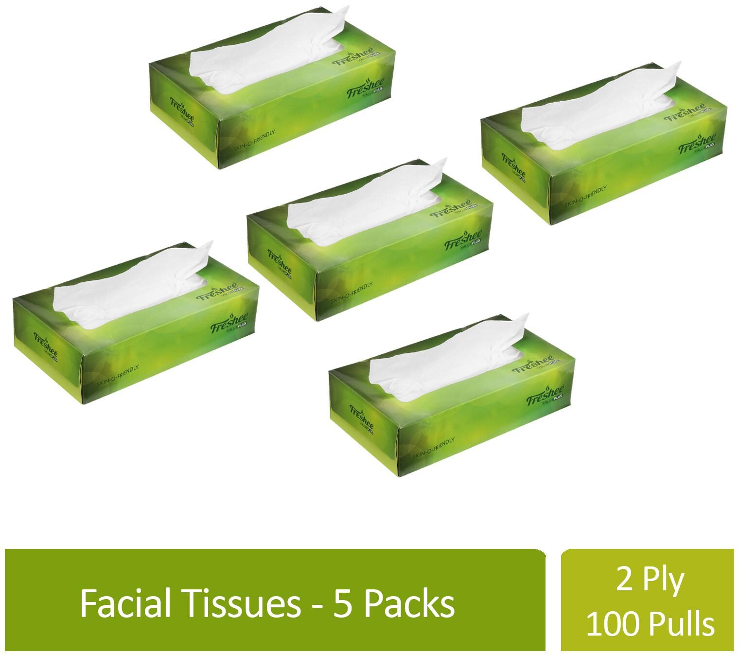 

Freshee 100 Sheets 2 Ply Car Tissue Paper Box Pack Of 5