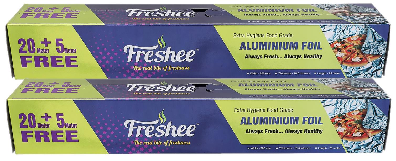 

Freshee 20 5 ms 10 5 microns thick Aluminium Kitchen Foil Roll Pack of 2