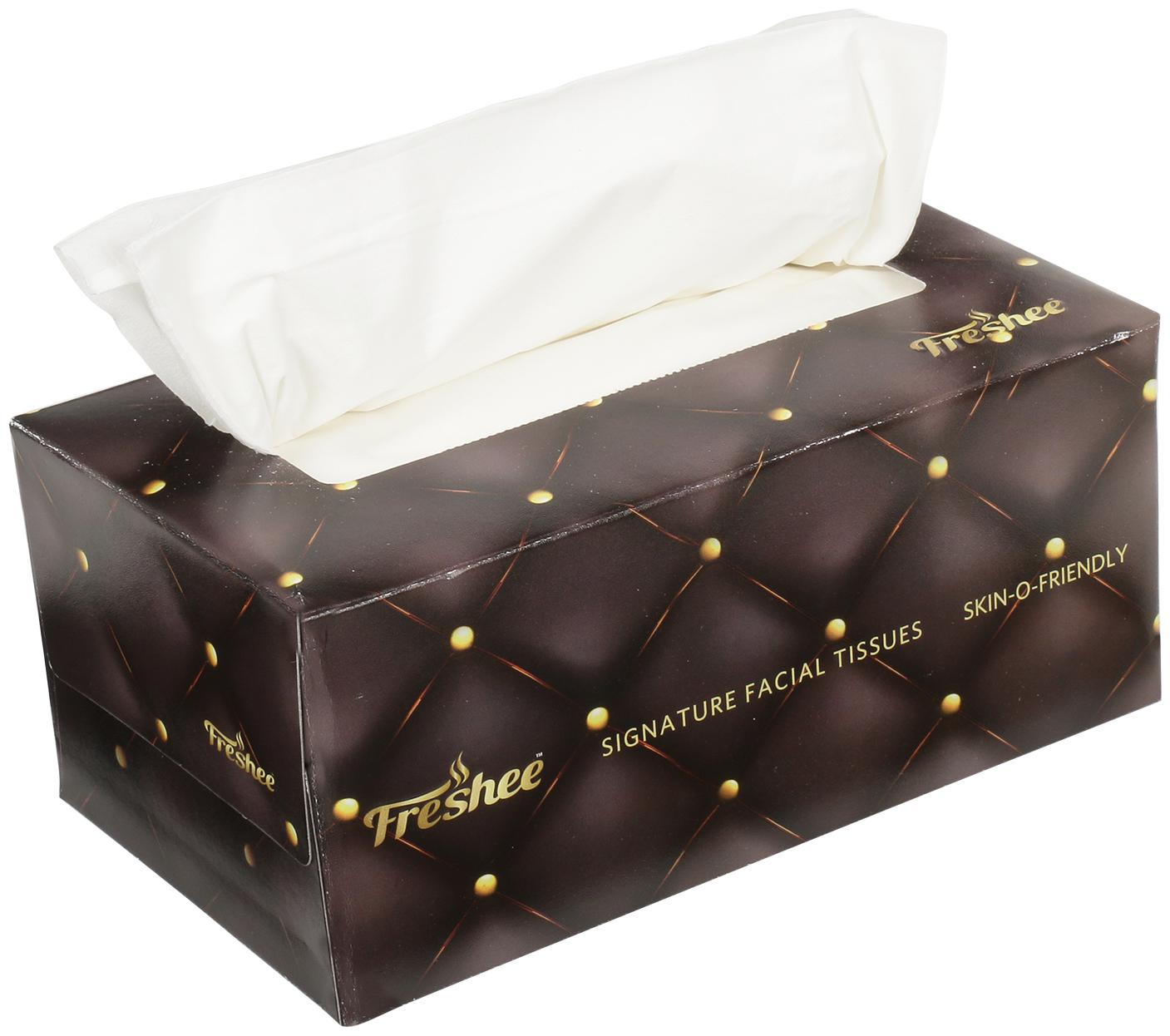 

Freshee 200 Pulls 2 Ply Signature Facial Tissue Paper Box