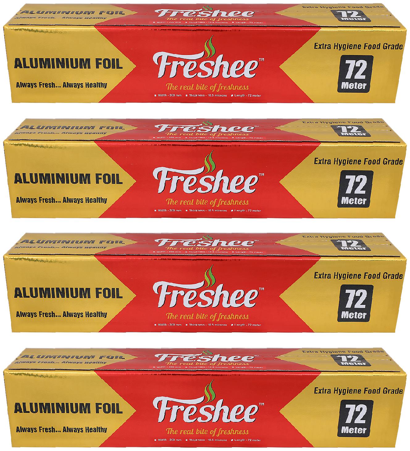 

Freshee 72 ms 10 5 microns thick Aluminium Kitchen Foil Roll Pack of 4