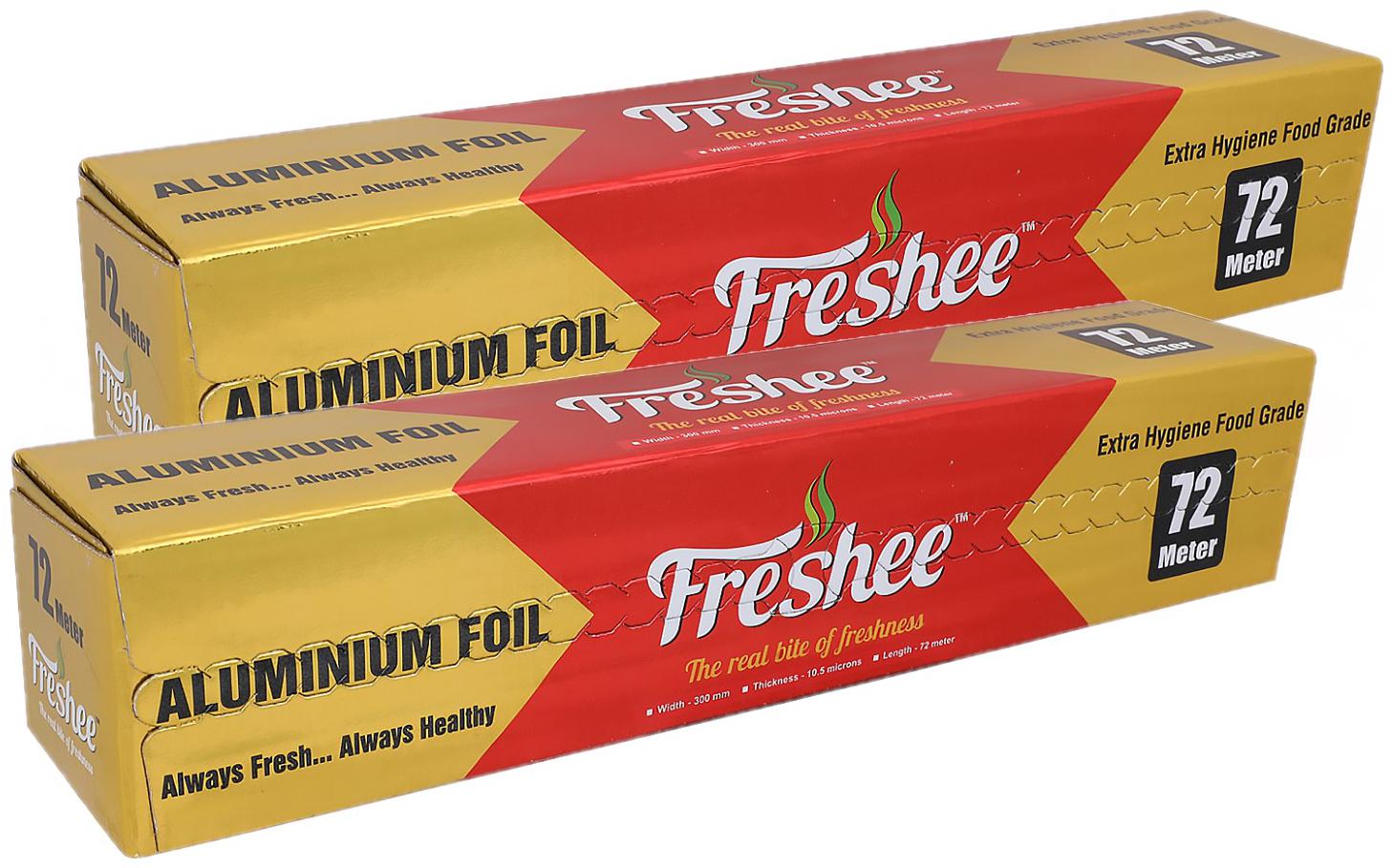 

Freshee 72 ms 10 5 microns thick Aluminium Kitchen Foil Roll Pack of 2