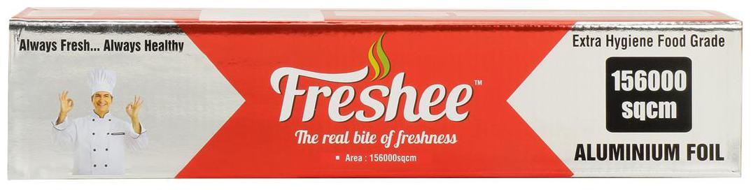 

Freshee Aluminium Silver Kitchen Foil Roll Paper (156000sqcm) Pack of 6