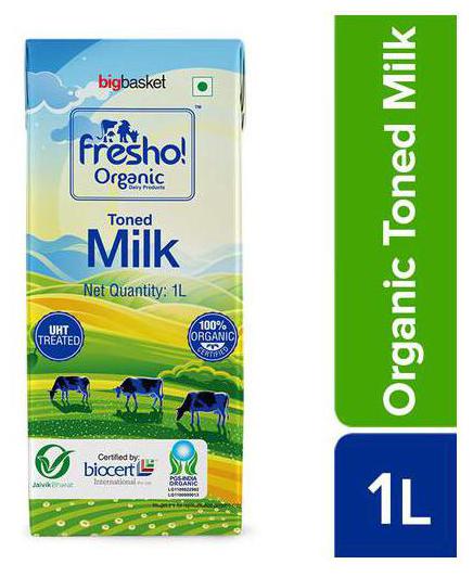 

Fresho Organic 100 Certified Organic Toned milk 1 L