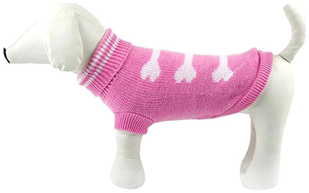 

Futaba Dog Bone Style Dog Sweater - Pink - M