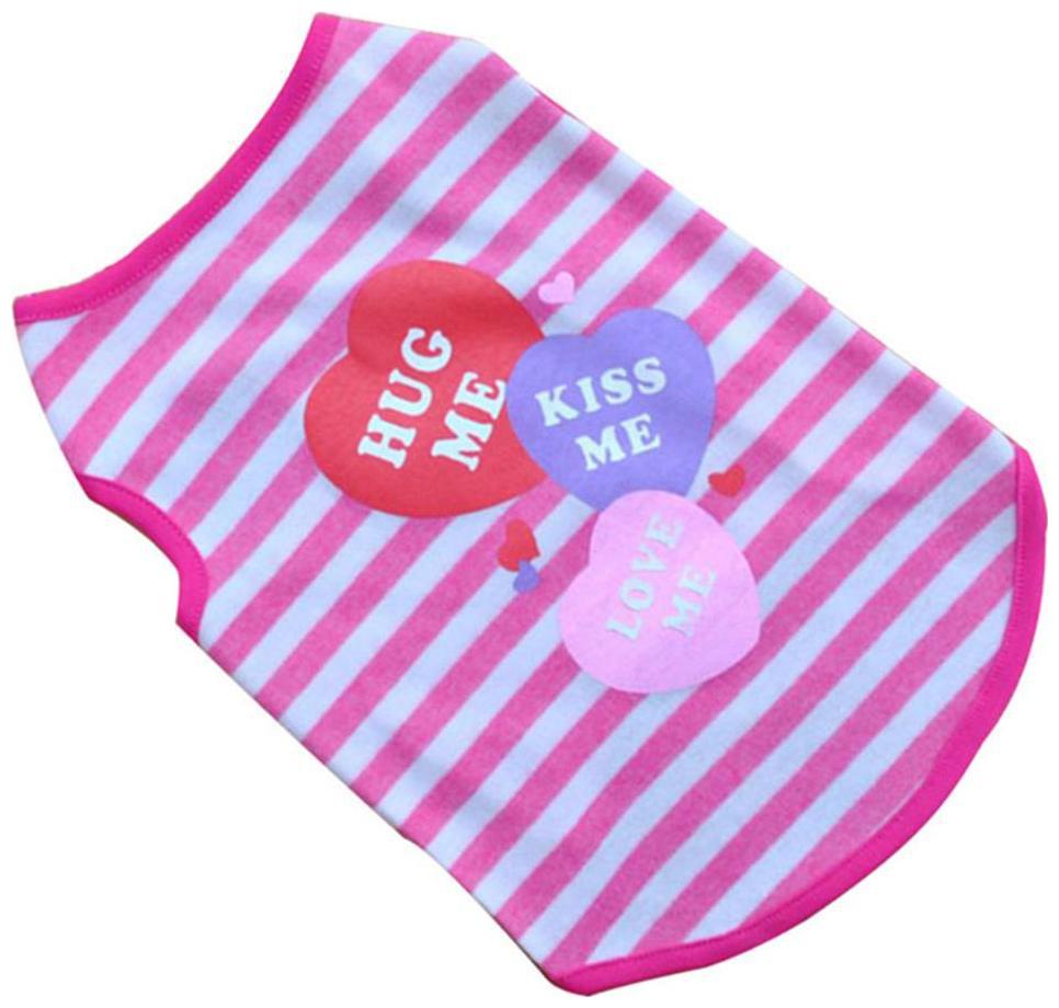 

Futaba Fashion Puppy Stripe Vest T Shirt - Pink - M